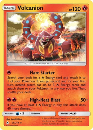 Pokemon TCG - SM - Unbroken Bonds - Volcanion - 25/214 - Holofoil
