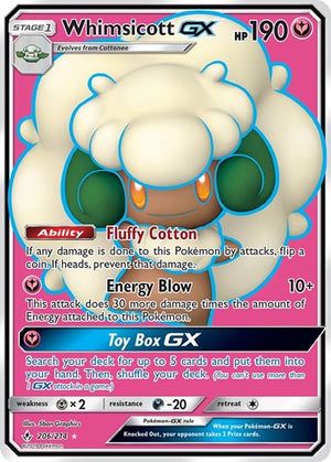 Pokemon TCG - SM - Unbroken Bonds - Whimsicott GX - 206/214 - Holofoil