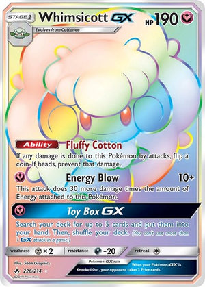 Pokemon TCG - SM - Unbroken Bonds - Whimsicott GX - 226/214 - Holofoil