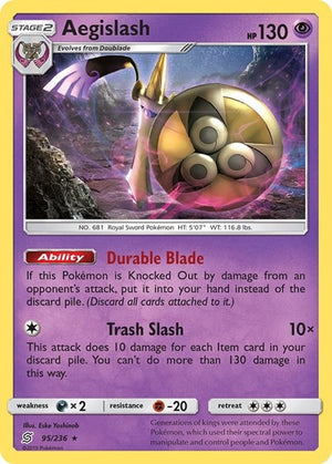 Pokemon TCG - SM - Unified Minds - Aegislash - 95/236 - Holofoil
