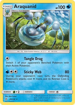 Pokemon TCG - SM - Unified Minds - Araquanid - 49/236 - Reverse Holofoil