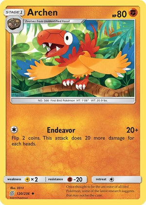 Pokemon TCG - SM - Unified Minds - Archen - 120/236