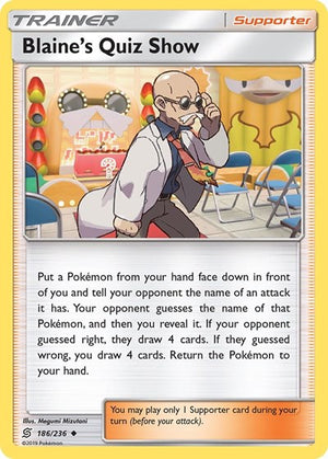 Pokemon TCG - SM - Unified Minds - Blaine's Quiz Show - 186/236