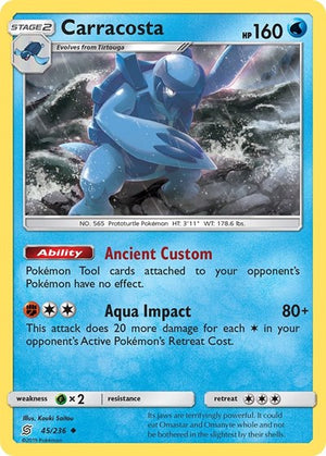Pokemon TCG - SM - Unified Minds - Carracosta - 45/236 - Reverse Holofoil