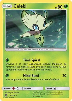 Pokemon TCG - SM - Unified Minds - Celebi - 4/236 - Reverse Holofoil