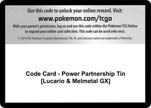 Pokemon TCG - SM - Unified Minds - Code Card - Power Partnership Tin