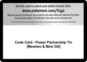 Pokemon TCG - SM - Unified Minds - Code Card - Power Partnership Tin