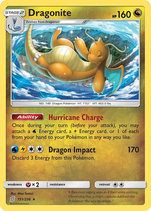 Pokemon TCG - SM - Unified Minds - Dragonite - 151/236