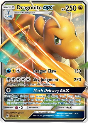Pokemon TCG - SM - Unified Minds - Dragonite GX - 152/236 - Holofoil