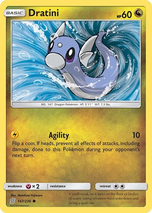 Pokemon TCG - SM - Unified Minds - Dratini - 147/236 - Reverse Holofoil