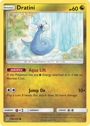 Pokemon TCG - SM - Unified Minds - Dratini - 148/236 - Reverse Holofoil