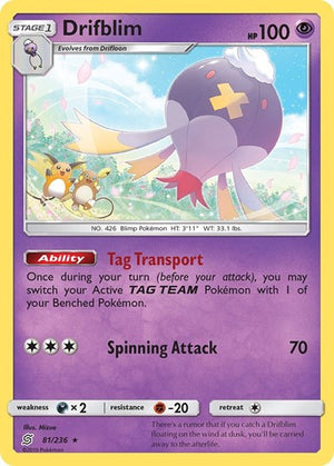 Pokemon TCG - SM - Unified Minds - Drifblim - 81/236