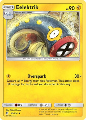 Pokemon TCG - SM - Unified Minds - Eelektrik - 65/236 - Reverse Holofoil