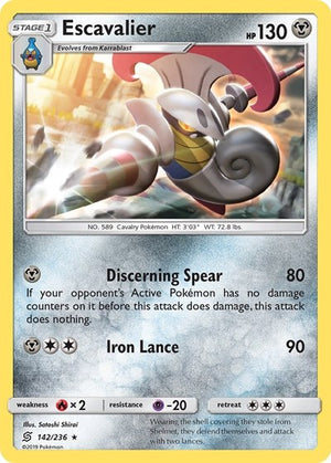 Pokemon TCG - SM - Unified Minds - Escavalier - 142/236