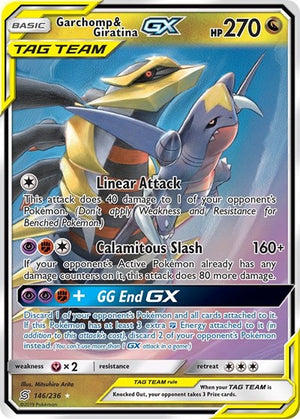 Pokemon TCG - SM - Unified Minds - Garchomp & Giratina GX - 146/236 - Holofoil