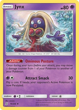Pokemon TCG - SM - Unified Minds - Jynx - 76/236 - Reverse Holofoil
