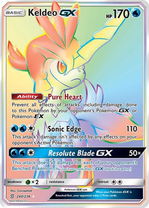 Pokemon TCG - SM - Unified Minds - Keldeo GX - 240/236 - Holofoil