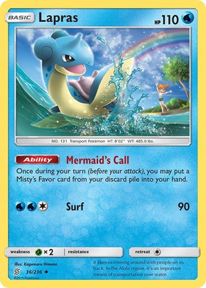Pokemon TCG - SM - Unified Minds - Lapras - 36/236