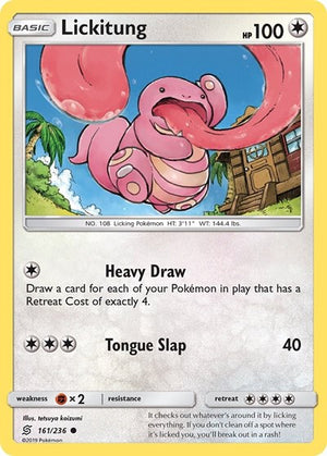 Pokemon TCG - SM - Unified Minds - Lickitung - 161/236 - Reverse Holofoil