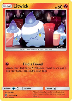 Pokemon TCG - SM - Unified Minds - Litwick - 27/236