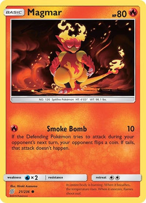 Pokemon TCG - SM - Unified Minds - Magmar - 21/236 - Reverse Holofoil