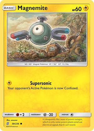 Pokemon TCG - SM - Unified Minds - Magnemite - 58/236 - Reverse Holofoil