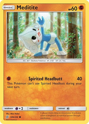 Pokemon TCG - SM - Unified Minds - Meditite - 109/236