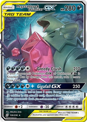 Pokemon TCG - SM - Unified Minds - Mega Sableye & Tyranitar GX - 126/236 - Holofoil