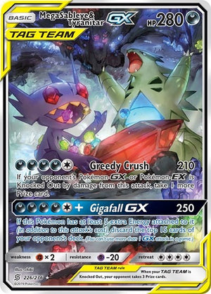 Pokemon TCG - SM - Unified Minds - Mega Sableye & Tyranitar GX - 226/236 - Holofoil