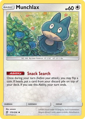 Pokemon TCG - SM - Unified Minds - Munchlax - 173/236