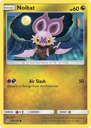 Pokemon TCG - SM - Unified Minds - Noibat - 158/236