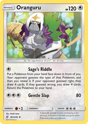 Pokemon TCG - SM - Unified Minds - Oranguru - 182/236