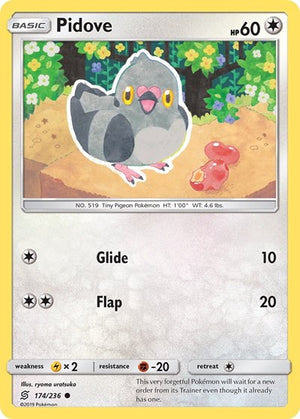 Pokemon TCG - SM - Unified Minds - Pidove - 174/236 - Reverse Holofoil