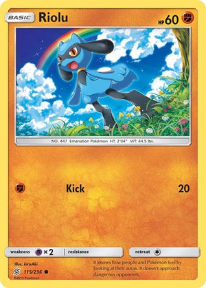 Pokemon TCG - SM - Unified Minds - Riolu - 115/236 - Reverse Holofoil