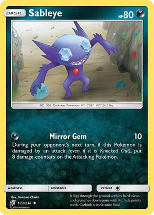 Pokemon TCG - SM - Unified Minds - Sableye - 133/236