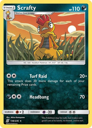 Pokemon TCG - SM - Unified Minds - Scrafty - 138/236