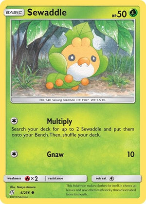 Pokemon TCG - SM - Unified Minds - Sewaddle - 6/236 - Reverse Holofoil