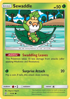 Pokemon TCG - SM - Unified Minds - Sewaddle - 7/236