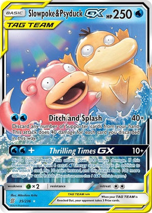 Pokemon TCG - SM - Unified Minds - Slowpoke & Psyduck GX - 35/236 - Holofoil