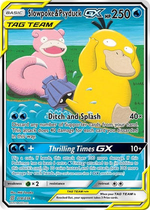 Pokemon TCG - SM - Unified Minds - Slowpoke & Psyduck GX - 218/236 - Holofoil