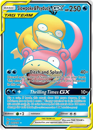 Pokemon TCG - SM - Unified Minds - Slowpoke & Psyduck GX - 217/236 - Holofoil