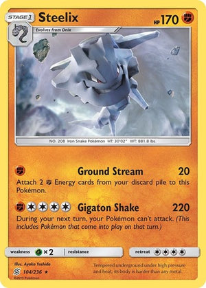 Pokemon TCG - SM - Unified Minds - Steelix - 104/236