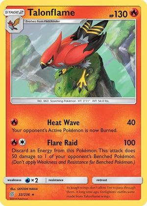 Pokemon TCG - SM - Unified Minds - Talonflame - 32/236 - Reverse Holofoil