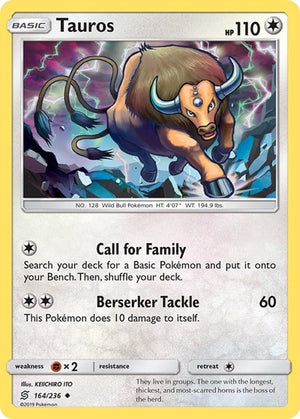 Pokemon TCG - SM - Unified Minds - Tauros - 164/236 - Reverse Holofoil