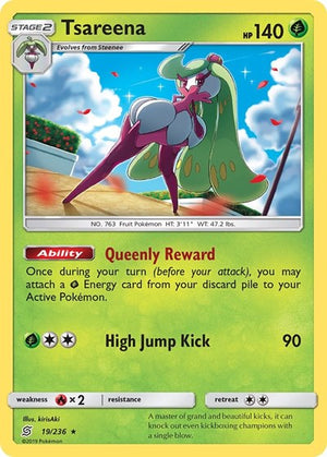Pokemon TCG - SM - Unified Minds - Tsareena - 19/236 - Reverse Holofoil