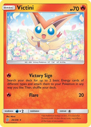 Pokemon TCG - SM - Unified Minds - Victini - 26/236 - Holofoil