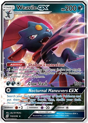 Pokemon TCG - SM - Unified Minds - Weavile GX - 132/236 - Holofoil