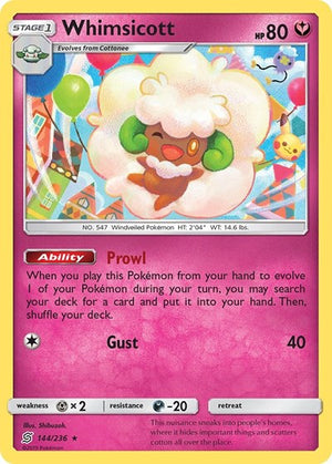 Pokemon TCG - SM - Unified Minds - Whimsicott - 144/236
