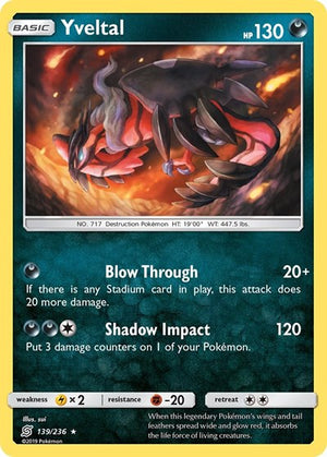Pokemon TCG - SM - Unified Minds - Yveltal - 139/236 - Reverse Holofoil