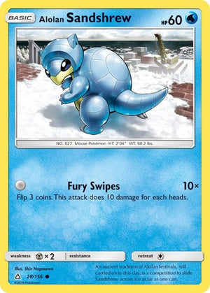 Pokemon TCG - SM - Ultra Prism - Alolan Sandshrew - 28/156